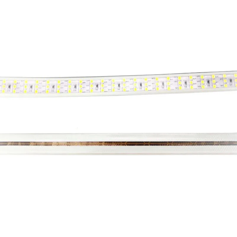 

Waterproof LED Strip Light 220 Volt 0.5 Meter Cut 2835 276 leds/m Three Row Ruban Tube AC220V with EU Power Cord WW CW