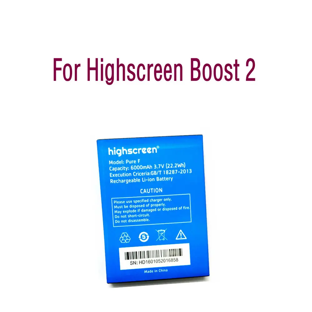 Высококачественная запасная батарея Подлинная Батарея 6000 мАч для Highscreen Boost2 Boost 2