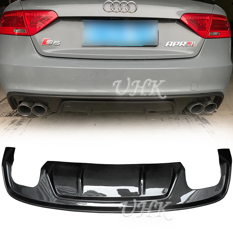 UHK для Audi A5 S5 2012 2017 4 двери 2 из углеродного волокна задний диффузор бампер губ