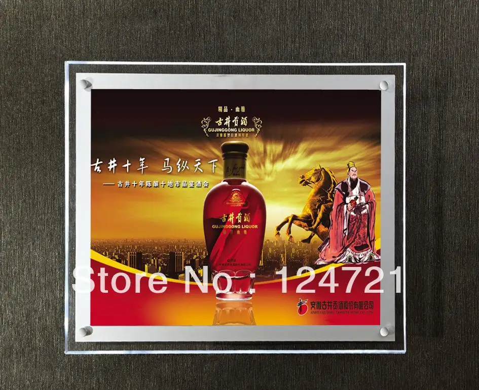 

Super slim single side LED crystal lightbox