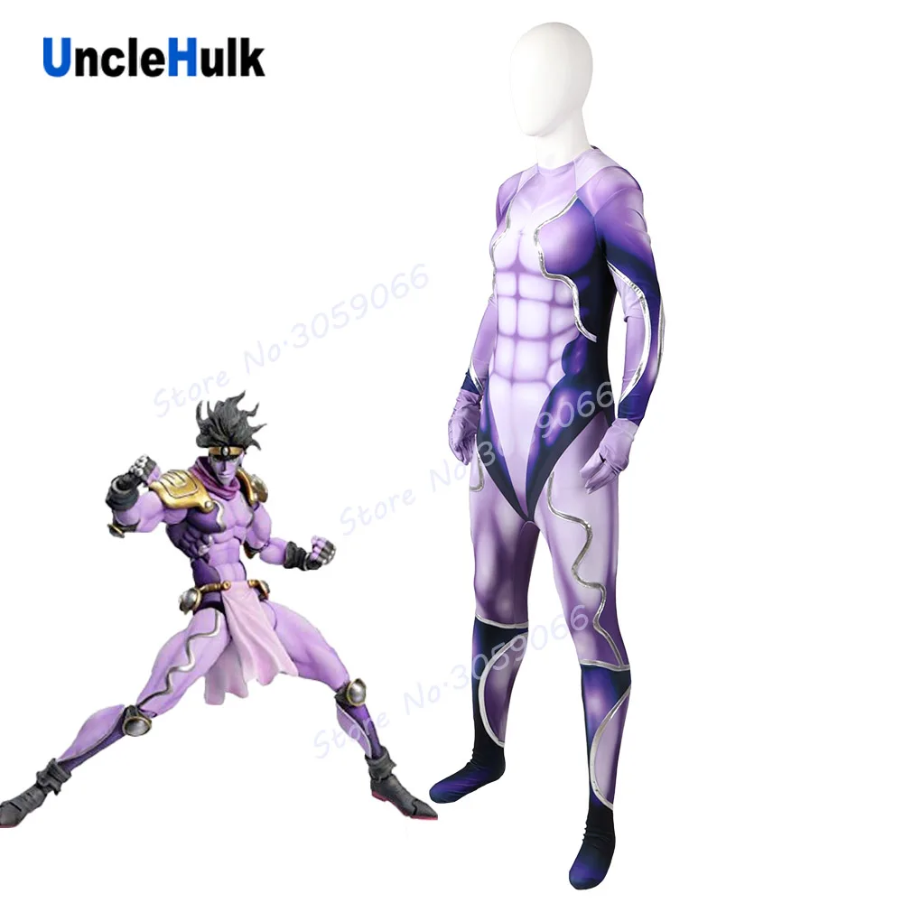 Звезда Платина из Jojo часть 3 Kujo Jotaro стенд Косплей Костюм фиолетовый цвет версия