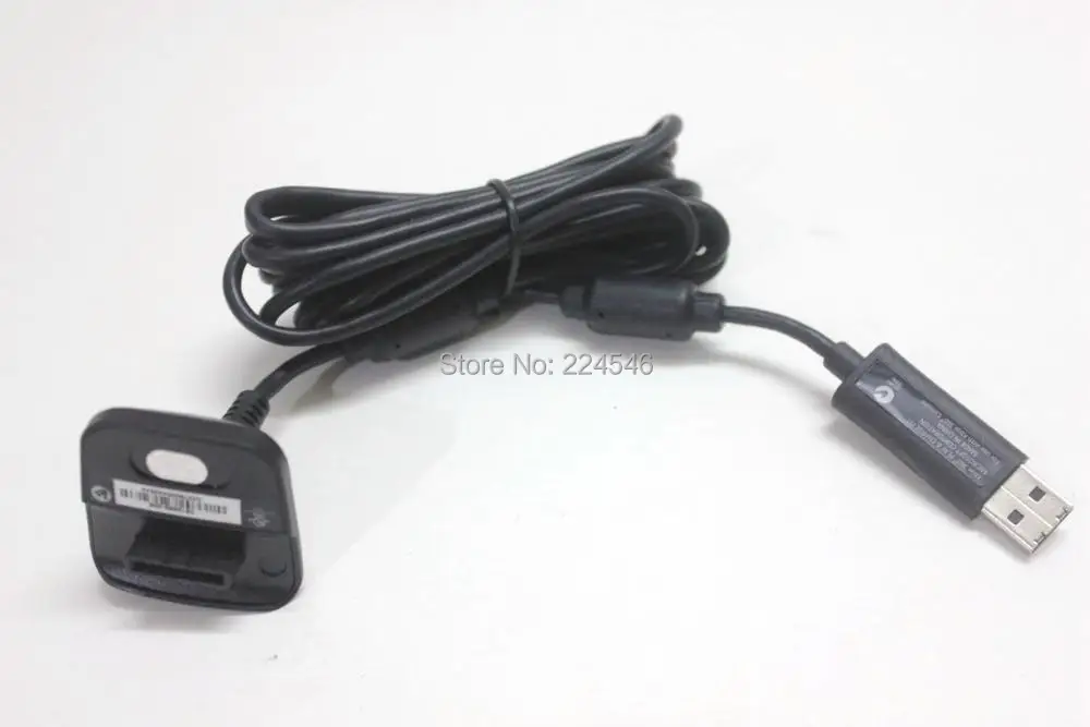 Подлинный беспроводной контроллер USB зарядный комплект кабель для XBOX 360 Play черный