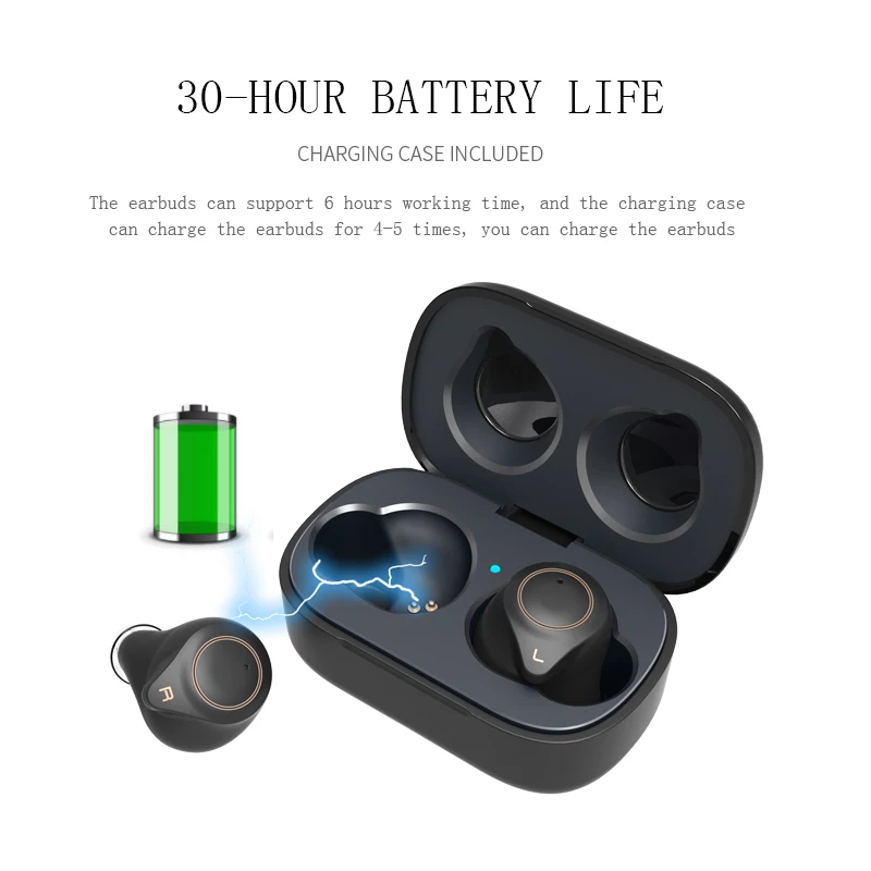 T1 Bluetooth 5,0 наушники с поддержкой aptx AAC беспроводные наушники 6 часов прослушивания музыки с HD глубокими басами мини наушники для смартфона