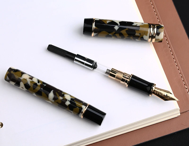 Moonman M600S целлюлоидная коричневая авторучка MOONMAN Iridium Fine Nib 0 5 мм Отличная модная