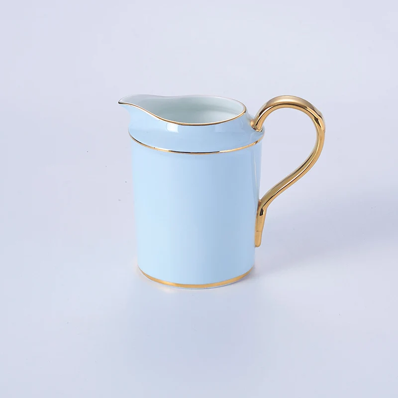 Creamer 280ml Золотой, синий, костяной фарфор, кофейный набор, роскошный фарфор, благородный чайный набор, расширенный горшок, чашка, керамическая кружка, сахарница, сливочник, чайная посуда - Цвет: Creamer 280ml