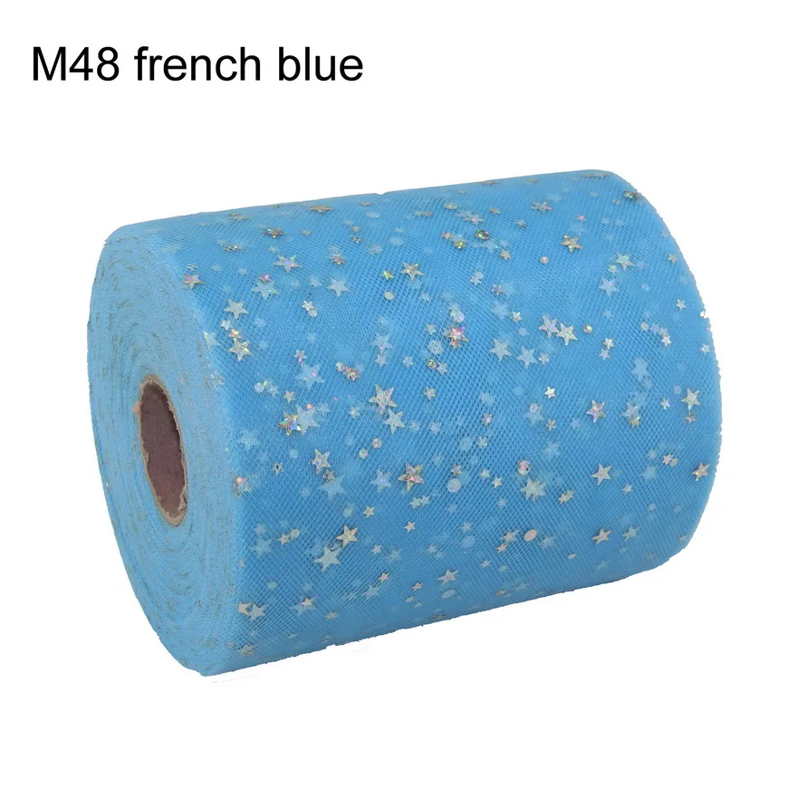 french blue 6 дюймов блесток звезды блестками Туту Тюль Ткань - Цвет: french blue