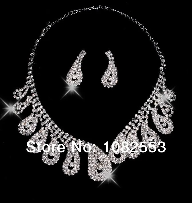The new dress the bride necklace accessories Bride Super flash earrings | Украшения и аксессуары