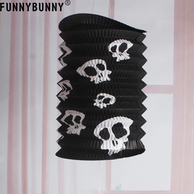 FUNNYBUNNY April Fools Day Хэллоуин 3D Тыква бумажные подвесные фонари летучие мыши пауки для