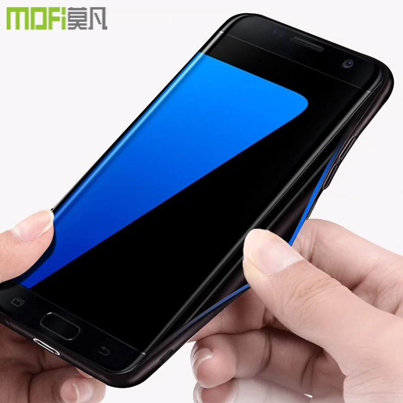 Для s7 edge чехол Mofi полная защита жесткая задняя крышка для samsung funda Мягкий край galaxy |