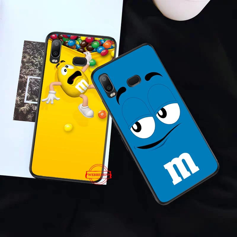 Шоколадный силиконовый чехол M & M's для Samsung A3 A5 A10S A20S A30S A50S A6 Plus 2018 A7 A8 A9 A10 A30 A40