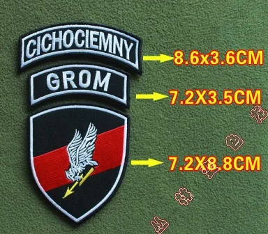 Польская Тактическая Военная нашивка специального назначения GROM значок ISAF TF 49