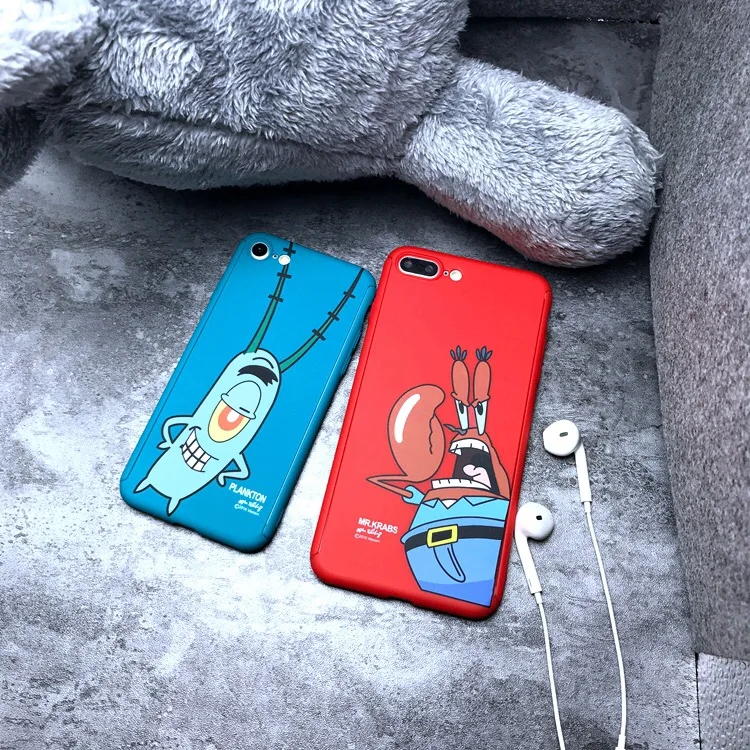 Мультяшный 360 Полный корпус защитный чехол для телефона Iphone 6 6s 7 8 Plus xs max xr задняя
