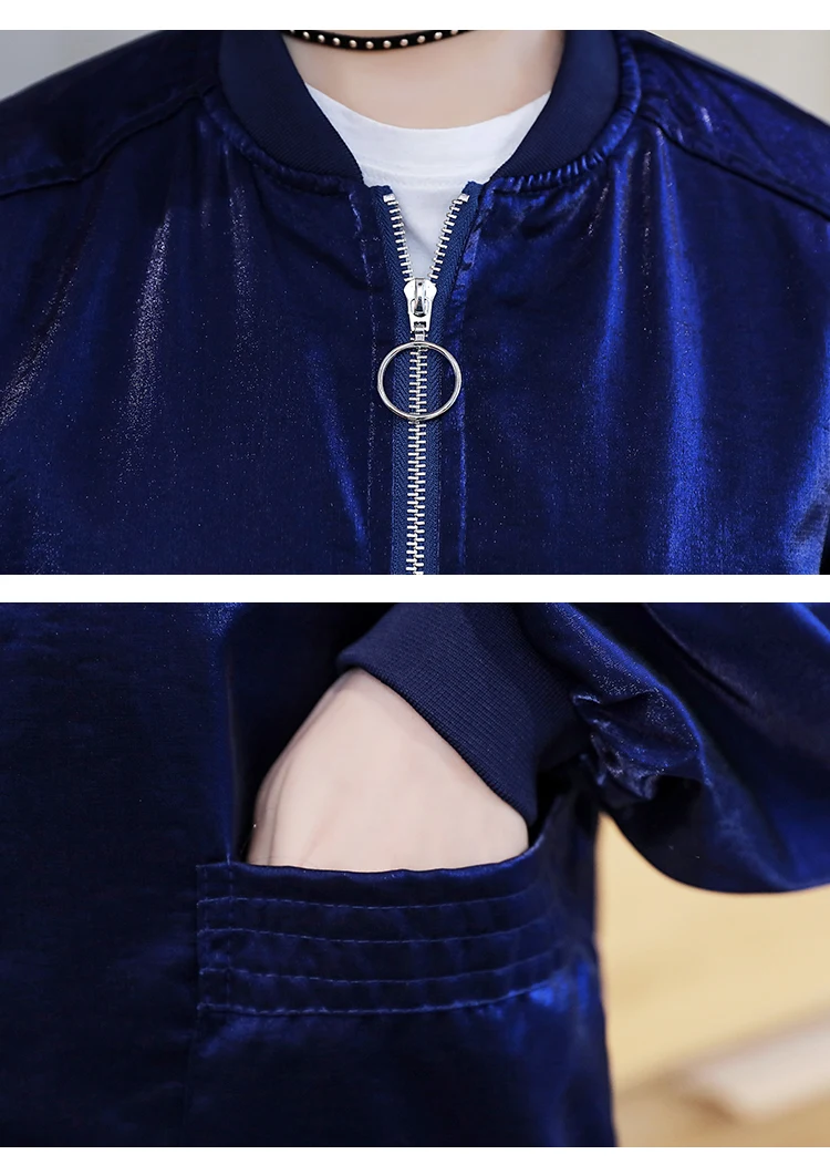 LKGHULO Spring Autumn Women New Embroidery Jackets Fashion Basic Bomber Jacket Coat Casual Stand Loose Outerwear Plus size A457 | Женская