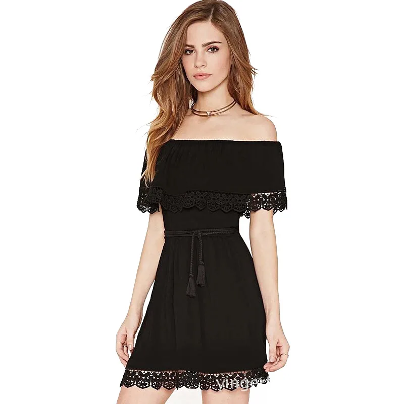 Модное женское элегантное винтажное милое Кружевное белое платье стильное