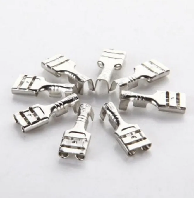 150 шт./лот обжимная Клемма Сращивание женской лопаты Соединитель с чехлом 2 8 мм 4 6 3