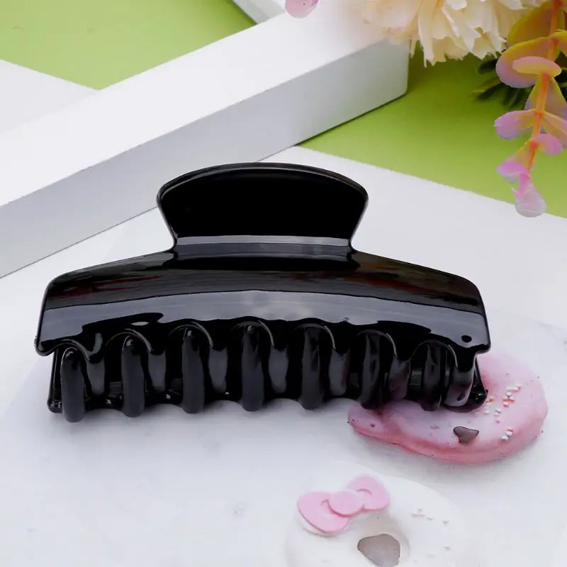 Горячая новинка, женские Когти для волос большого размера для женщин, толстые черные заколки для волос, заколки для душа, пластиковые аксессуары для волос DIY
