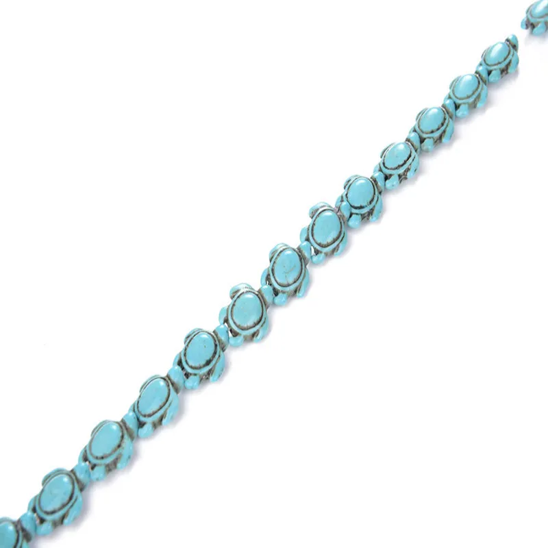 Approx.23 шт A Strand Белый Howlite вырезанная черепаха разделительные бусины для DIY