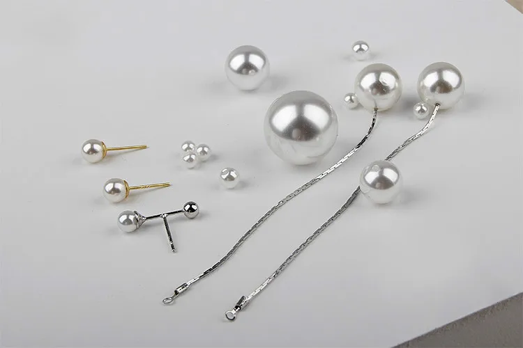 DIY han из материала для длинных сережек сумка модный простой набор с жемчугом чашей