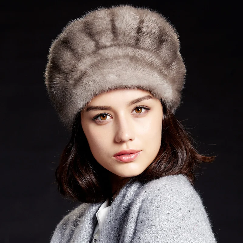 2016 новые Зимние женские меховые шапки импортные реального норки меховая шапка