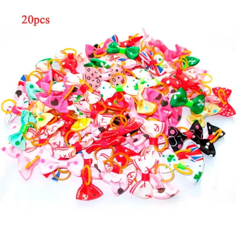 20pcs Перезаряжаемая электрическая машинка для стрижки собак триммер для собак кошка мехин бритва резак для волос смешанные волосы бант набор для ухода - Цвет: 20pcs