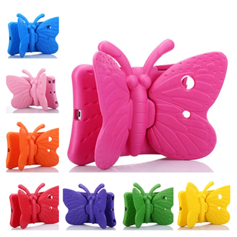 Kids Case For iPad Mini 2 3 4 5 Tablet Cover ipad mini 234 7.9&quotNon-toxic Cartoon Butterfly EVA Shockproof Stand Shell | Компьютеры и