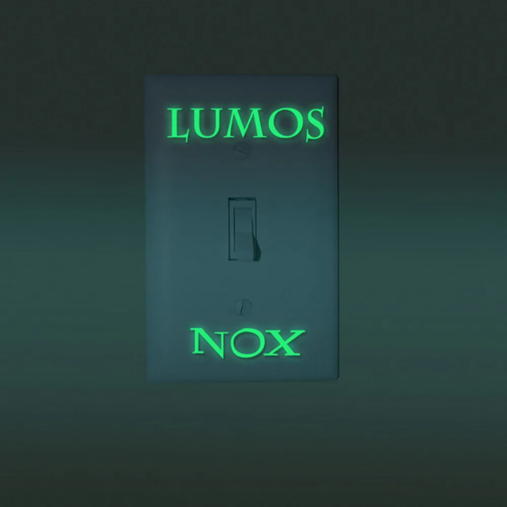 Лидер продаж 1 шт. ночсветильник светящиеся наклейки LUMOS & NOX на стену для детской