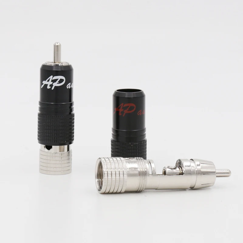 Hi Fi аудио родиевое покрытие RCA терминал аудиофильские двойные винты замок RCA разъем