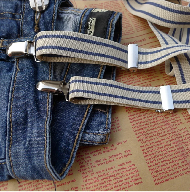Мужские и женские эластичные подтяжки в полоску|suspender elastic|mens suspenderssuspenders striped |