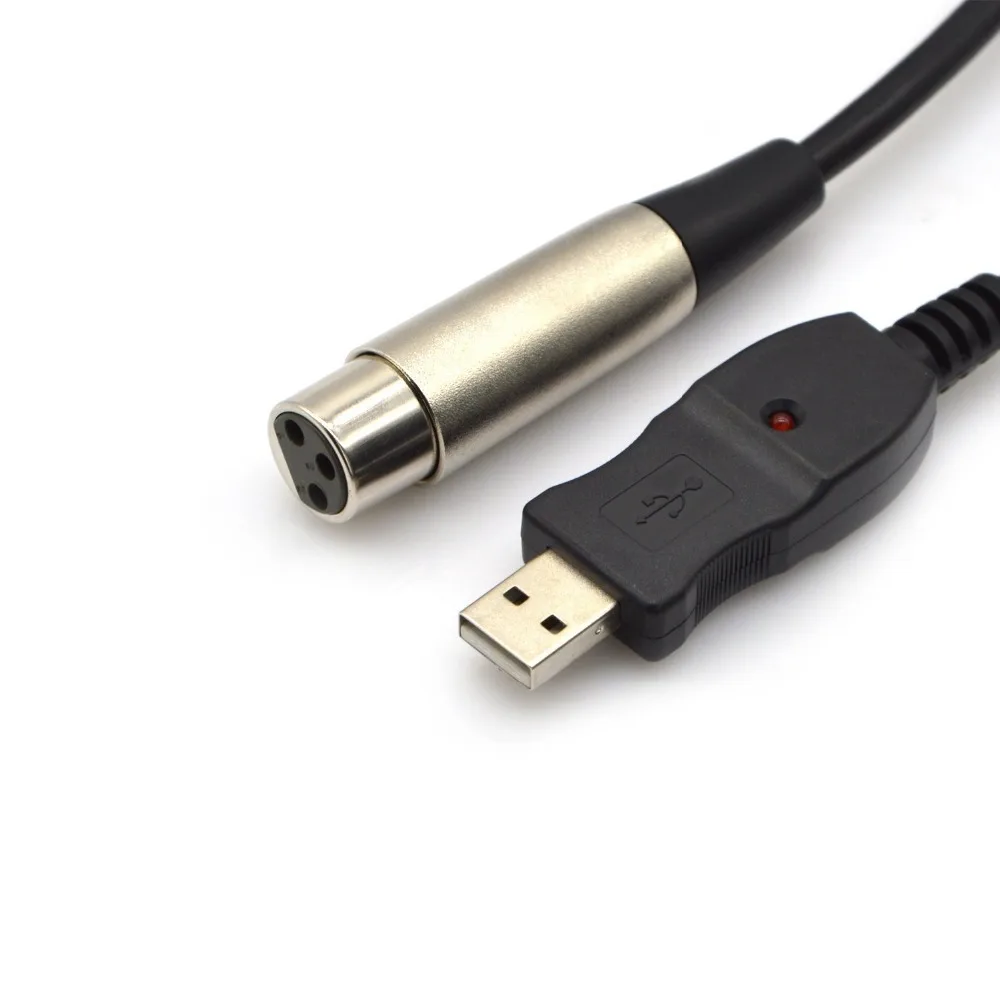 Leadzoe USB папа на 3 Pin XLR Женский микрофон Микрофон Студия аудио кабель связи |
