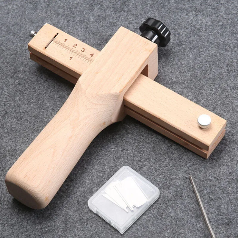 Регулируемый кожаный ремень резак Leathercraft ремешок для часов DIY ручная резка деревянная планка резак с острыми лезвиями кожа инструменты