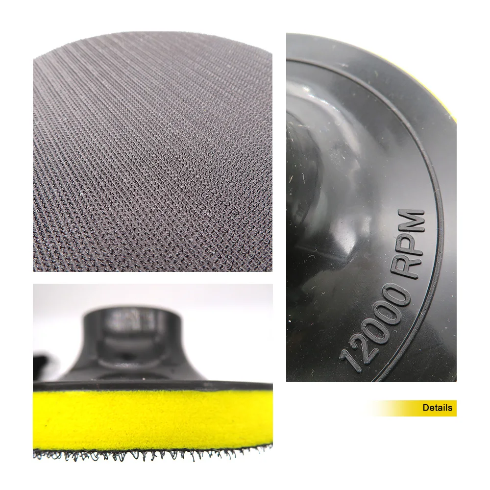 

4 Inch Rotary Backing Pad M10 Thread Polishing Pad Hook and Loop Come with Drill Adapter