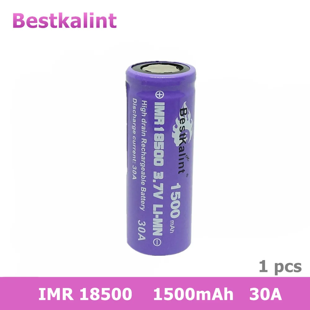 1 шт. Bestkalint 18500 батарея 3 7 в 1500 мАч перезаряжаемые литий-ионный Baterias для