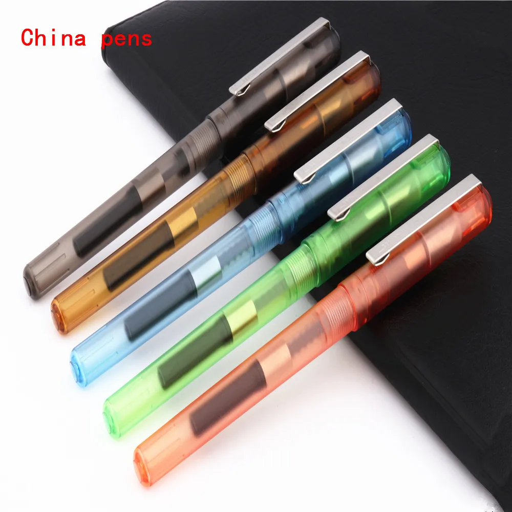 JINHAO 991 все прозрачные 5 цветов Учебная практика офисные канцелярские тонкие перьевые ручки новые