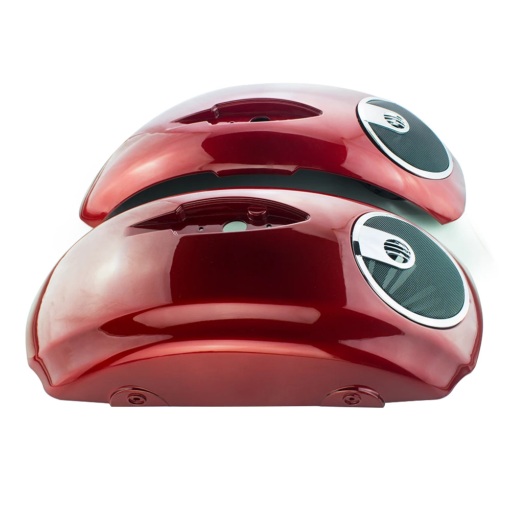 Motorcycle Hard Saddlebag Speaker Lids w/ Grill for Indian Chieftain Roadmaster 2014 2015 |