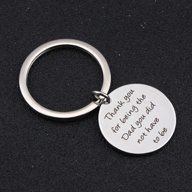 Key Ring Keychain Gifts Thannk You For Being The Dad Did Not Have To Be Engraved Thanksgiving Day Father Daddy | Украшения и