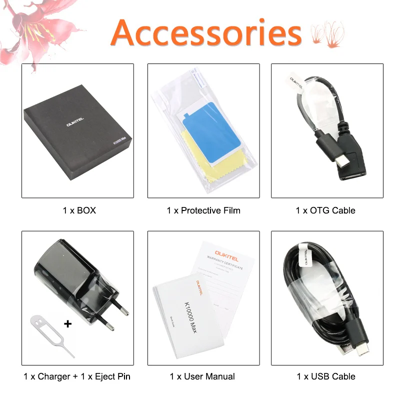 Oukitel k10000 Max 10000 мАч IP68 tri доказательство смартфон 5.5 &quotandroid7.0 mtk6753 Octa core 3 ГБ 32 тип USB c
