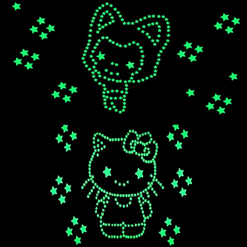 100 шт. декоративные наклейки на стену в виде звезд|wall sticker|star stickersstickers fluorescent |