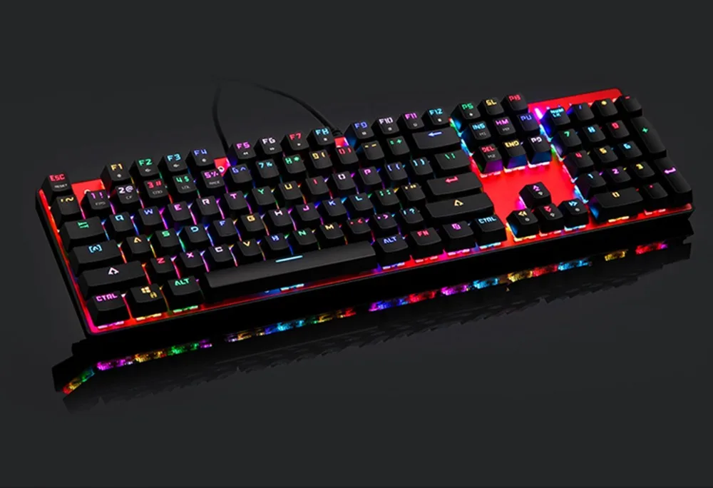 Motospeed CK104 игровая механическая клавиатура с подсветкой RGB русский геймер для компьютера ПК ключ крышка s ключ крышка доска