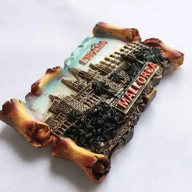 Europe Spain Mallorca ancient palace three-dimensional landscape travel memorabilia magnetic stickers refrigerator sticker | Дом и сад