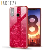 accezz luxury tempered glass case cover for xiaomi 8 mix2 2s anti knock shockproof shell soft tpu fashion phone capa fundas