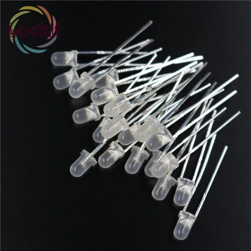 1000pcs 3MM Round Top Diffused Yellow Leds Urtal Bright Bulb Light Emitting Diodes Electronic Components Wholesale Retail | Лампы и