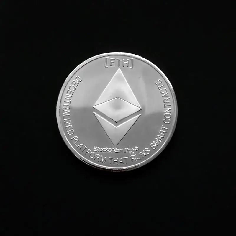 New Gold Plated Commemorative Collectible Golden Iron ETH Ethereum Miner Coins | Дом и сад