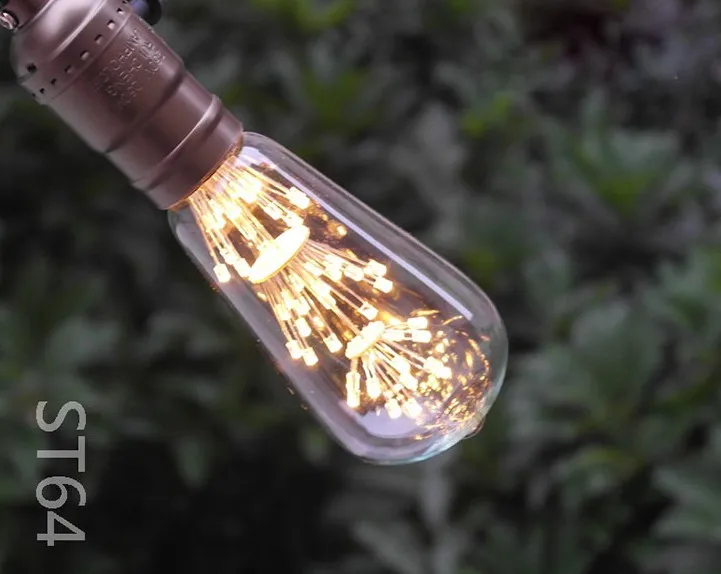 E27 Античная Винтаж Эдисон подвесной светильник классика 3 W/220 V дерево нити Декор