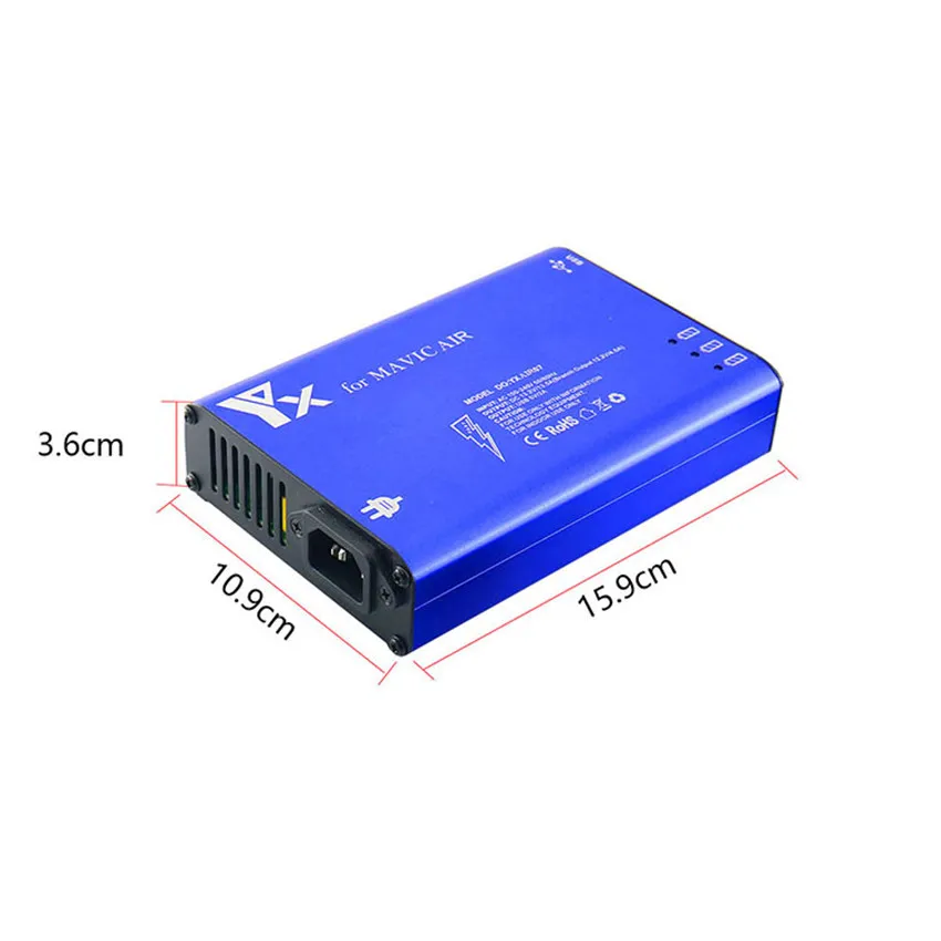 

Fast Charger 5 in 1 Multi Rapid Intelligent Battery Charger Quick Charging Hub for DJI Mavic Air Drone Battery