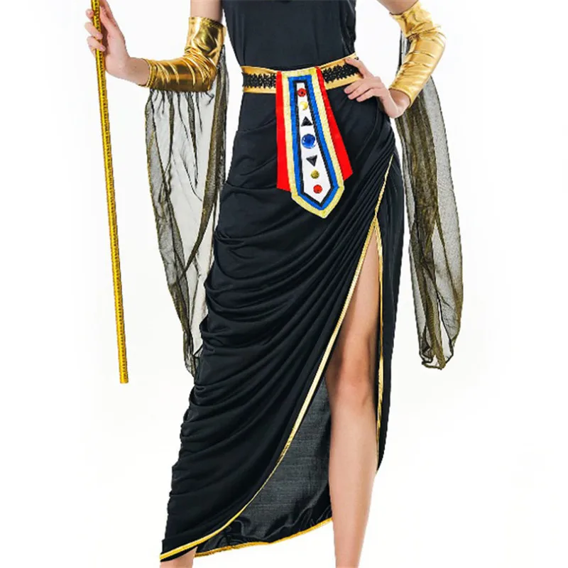 Высокого качества пикантные черные Cleopatral платье для костюмированной вечеринки