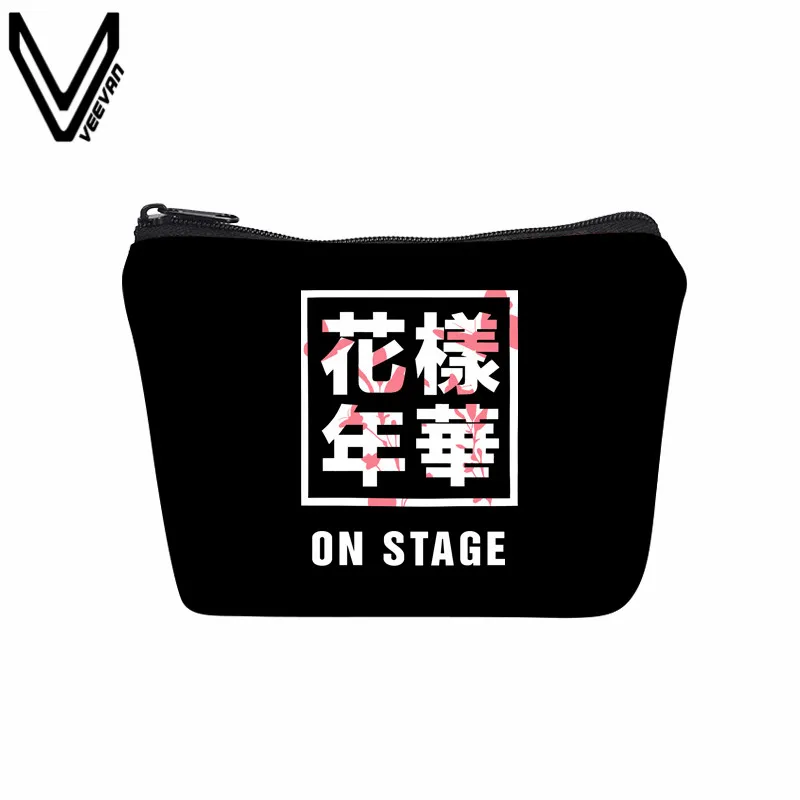 VEEVANV Kpop BTS Bangtan Canvas Wallets 3D Printing Coin Purses Young Forever Women Quick and convenient Wallet | Багаж и сумки