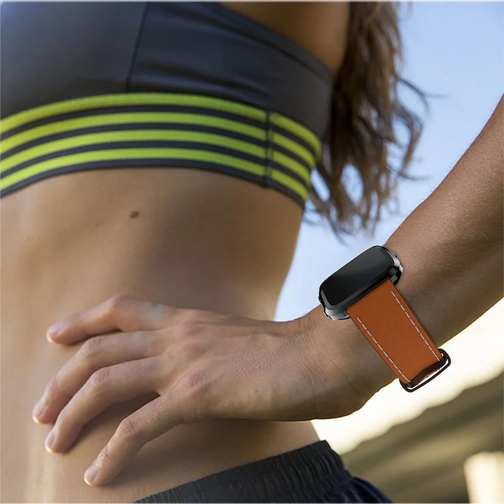 Сменный кожаный ремешок для наручных часов смарт fitbit versa Новое поступление 2018