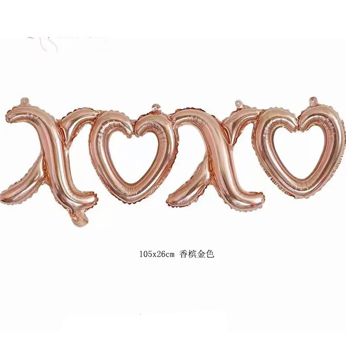 xoxo 1 шт. 64 см 3D Медвежонок любовь шары сердце Медвежонок фольгированный шар мальчик девочка с днем рождения балоны Свадебная вечеринка Декор надувные игрушки - Цвет: xoxo