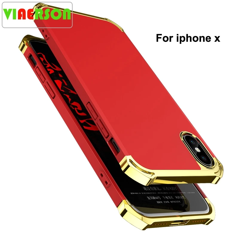 Высокое качество для Apple iphone X чехол три этапа + Жесткий ПК Чехлы Capas 5 8 дюйма