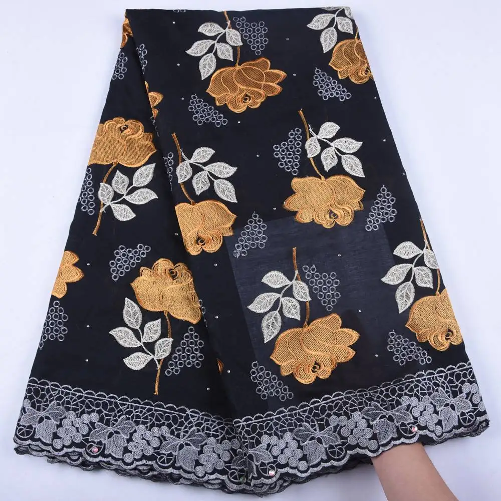 

African Lilac Lace Fabric 2019 High Quality Lace Embroidery Dress Swiss Voile Lace In Switzerland Cotton Lace With Stones S1655